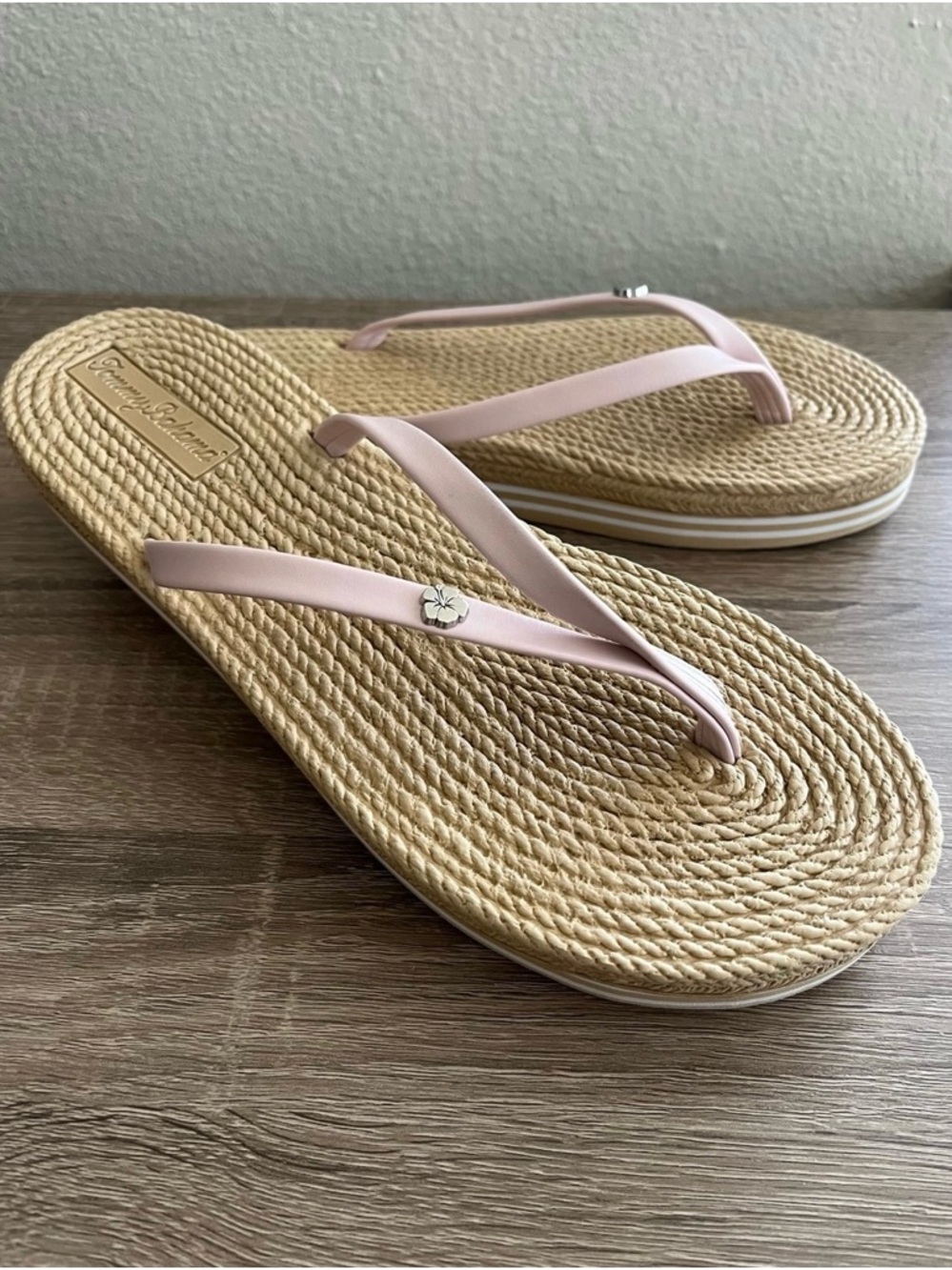 Tommy Bahama Pink Strap Woven-Style Women's Sandals